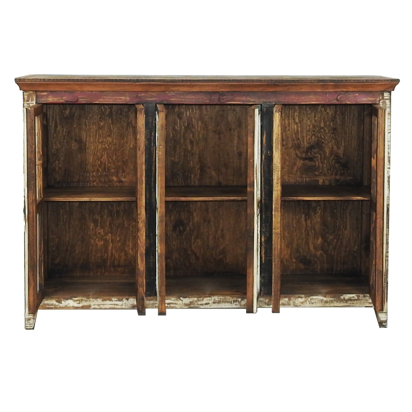 Cabana Large Rustic Glass Cabinet Buffet