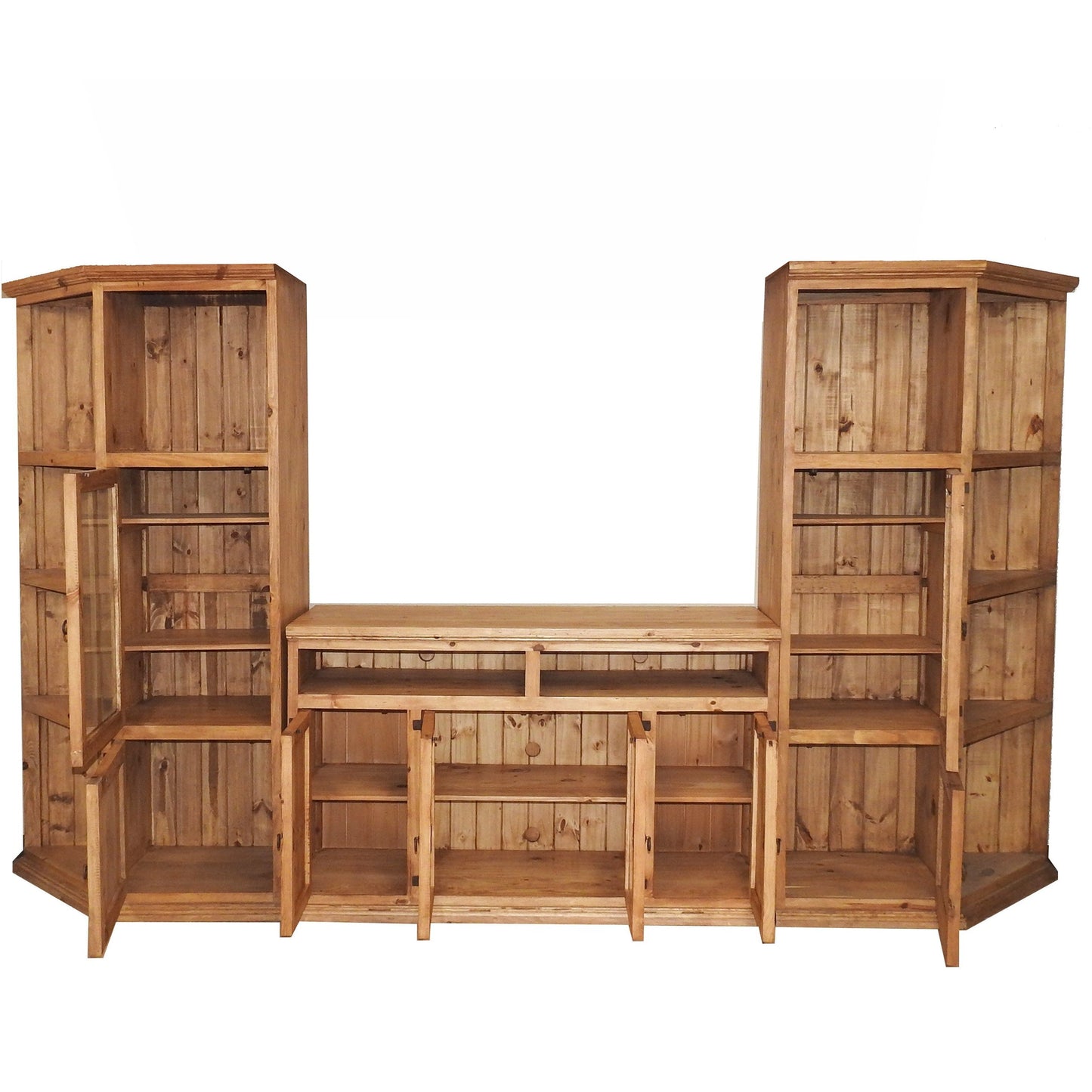 Santa Cruz Rustic Entertainment Center 3 Pcs