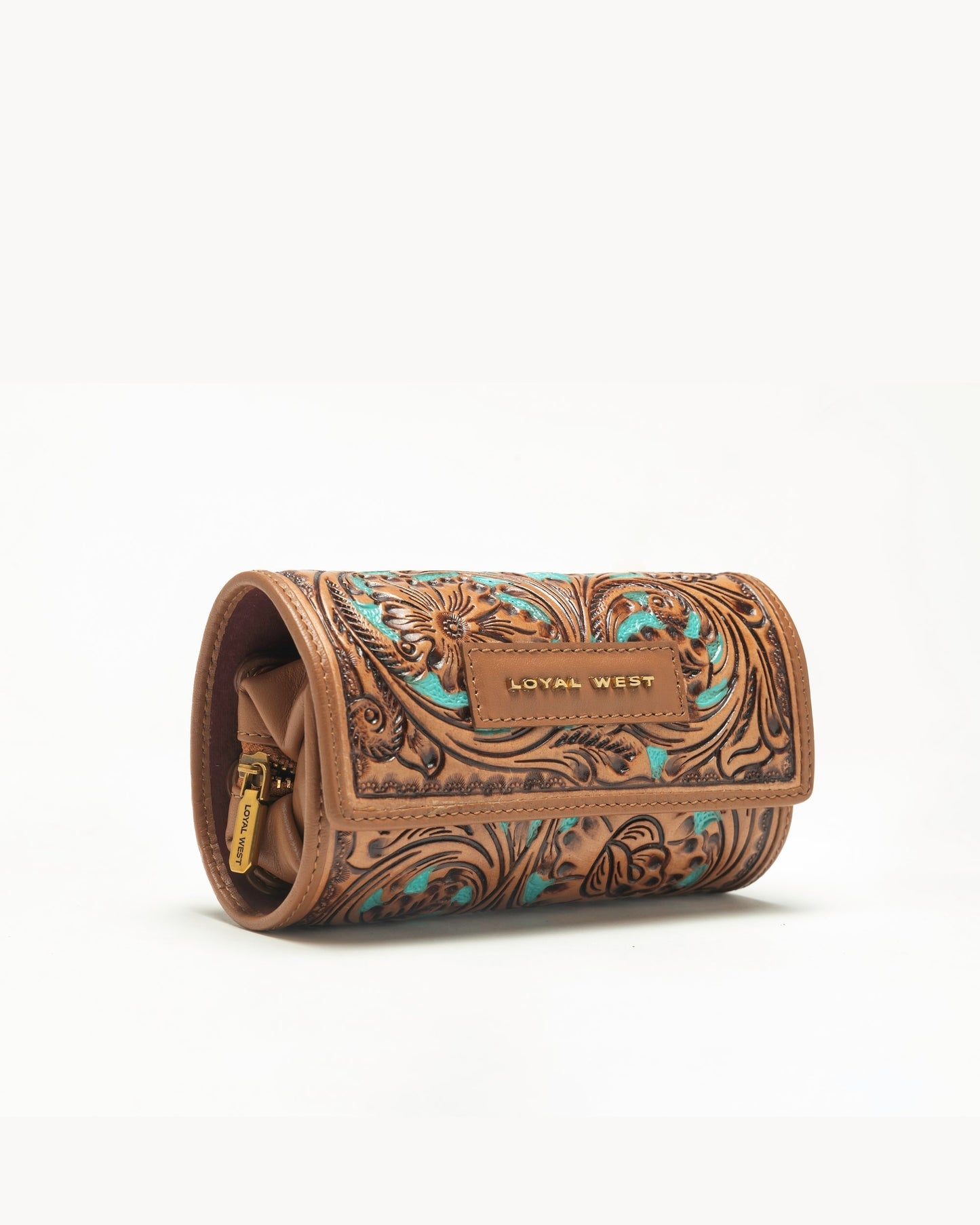 Loyal West Canyon Jewellery Case Handtooled Leather - Whiskey & Water