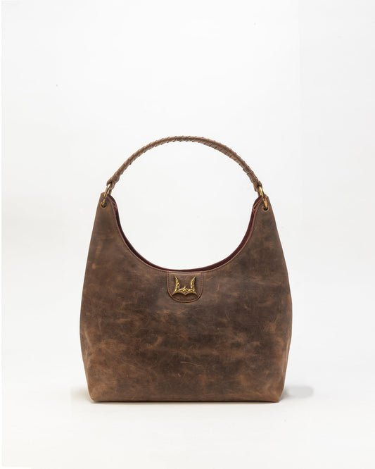 Lw Large Purse In Brunette Leather