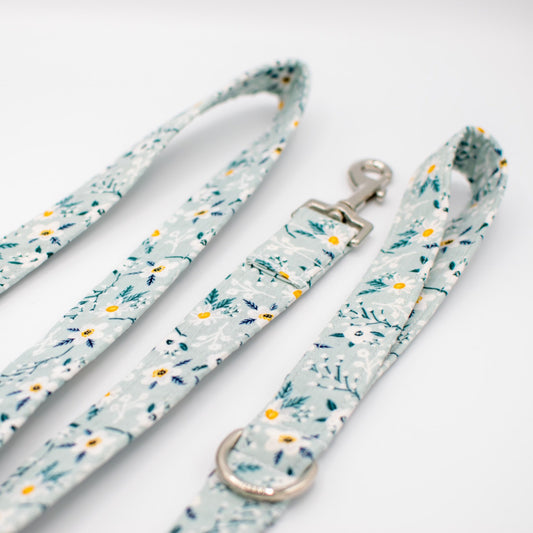 Mint Daisies Dog Leash