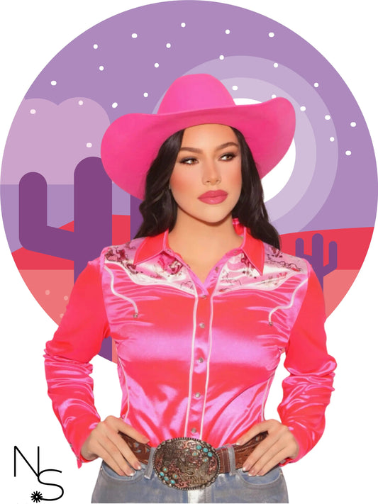 Let Er Buck Luxury Western Pearl Snap Rodeo Shirt