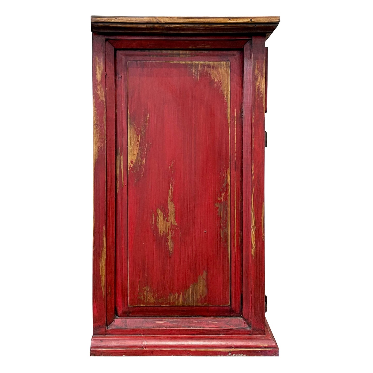 Traditional Small Rustic Nightstand Oldie Red