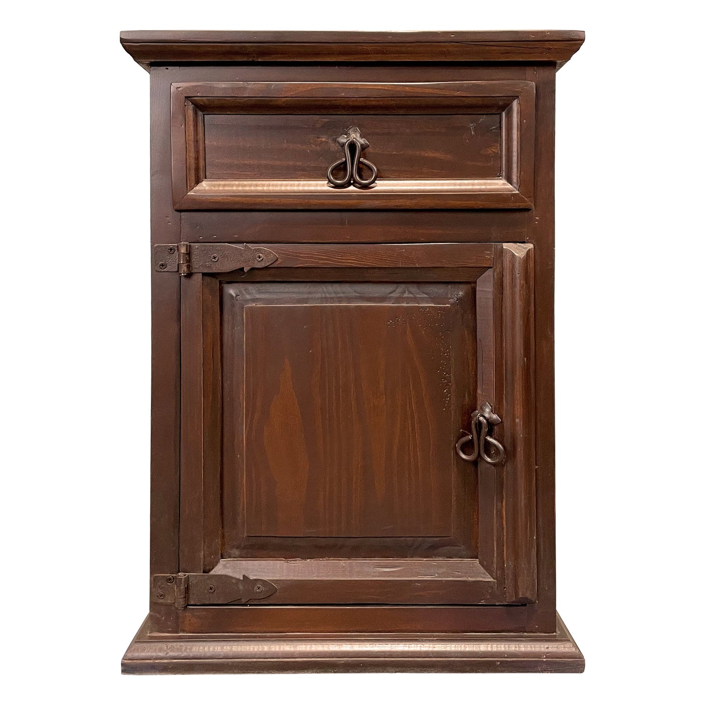 Traditional Small Rustic Nightstand in Mesquite Finish