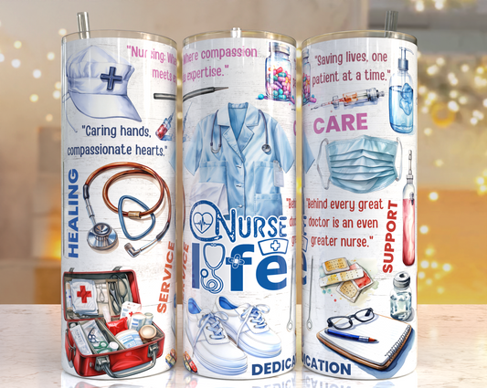 Nurse Life Lifestyle Stainless steel tumbler
