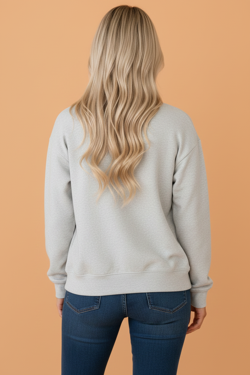 Solid Heathered Knit Open Front Bomber Sweatshirt