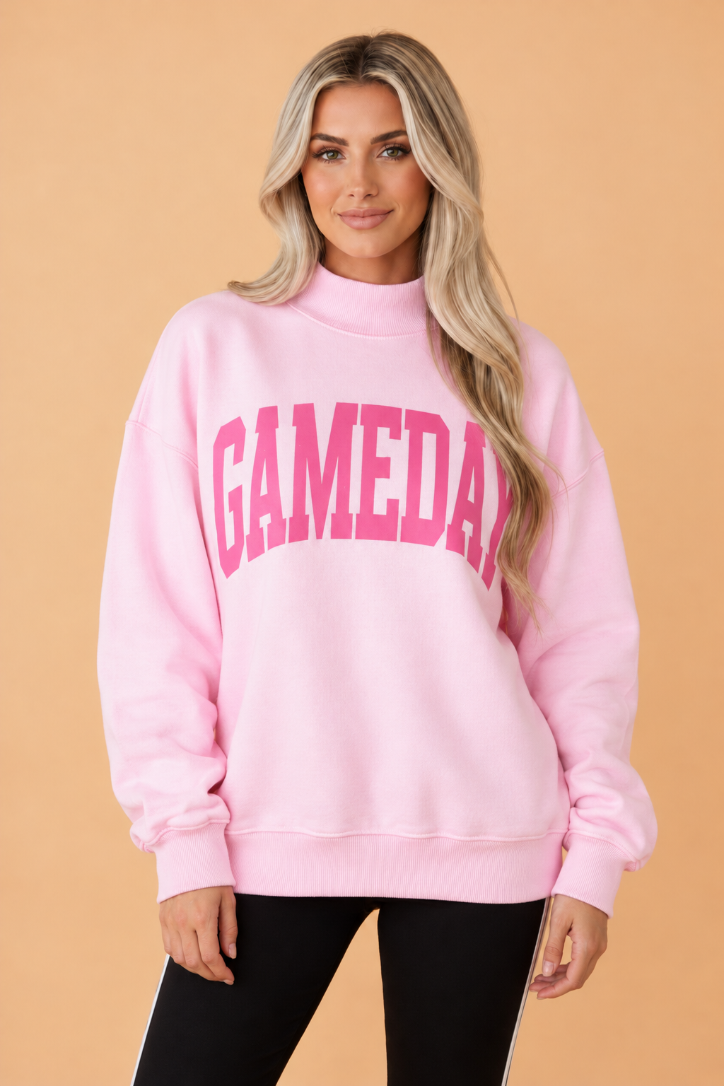 GAMEDAY Checker Reversible Mock Neck Sweatshirt