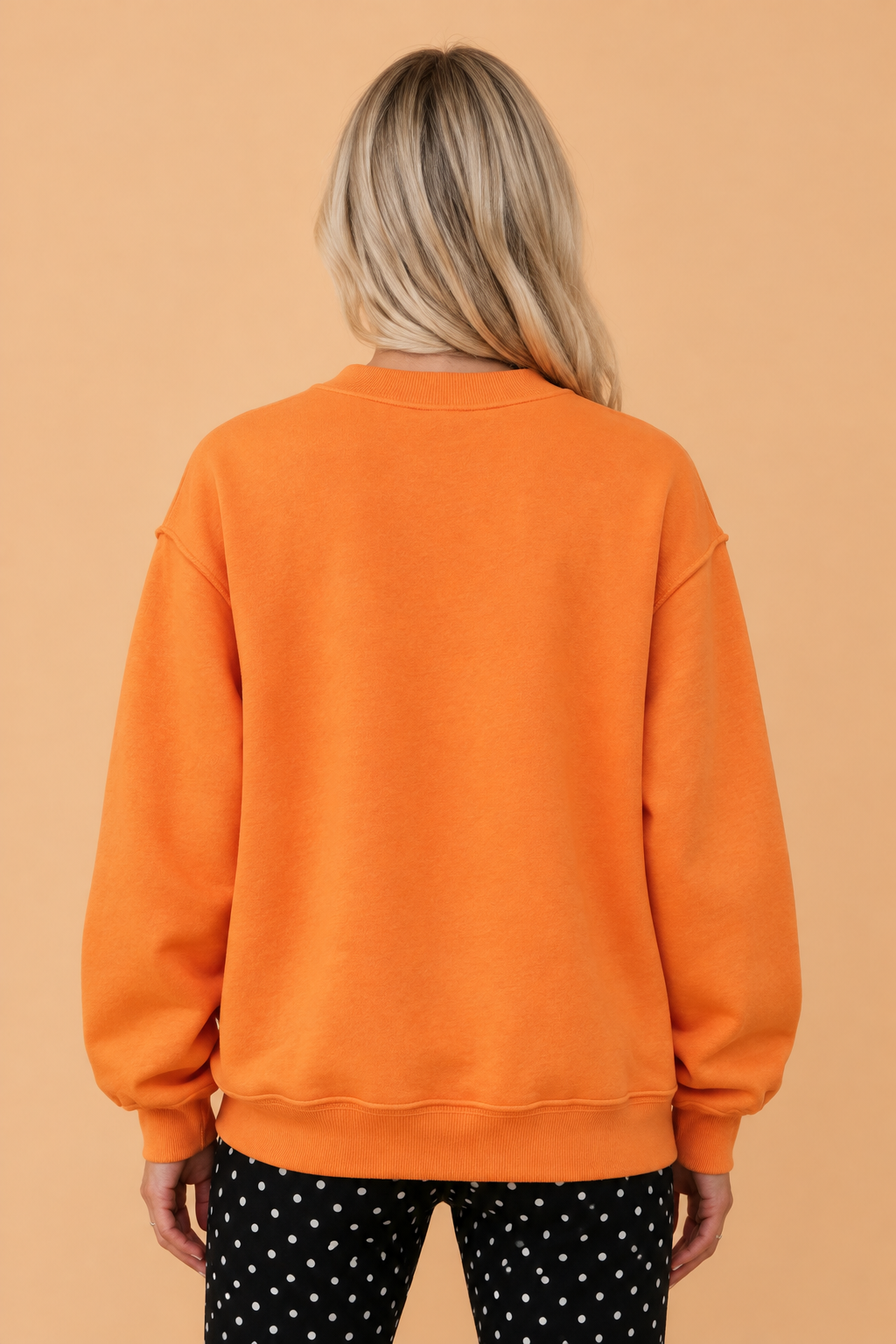PRAY Letter Print Embroidered Mock Neck Sweatshirt