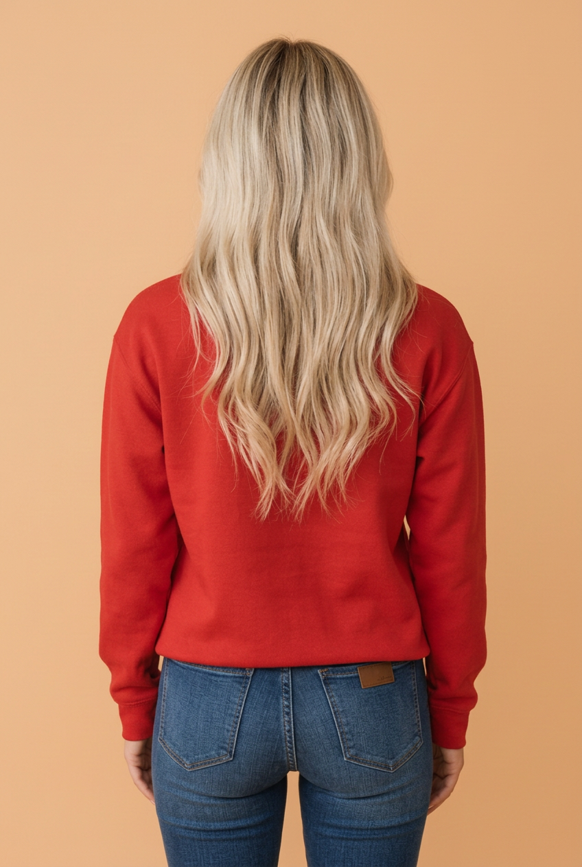 MERRY/CHRISTMAS Reversible Mock Neck Sweatshirt
