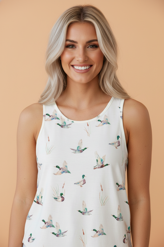 Western Mallard Round Neck Tank Top