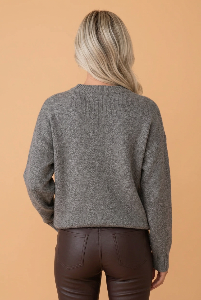 Mallard Graphic Drop Shoulder Round Neck Sweater