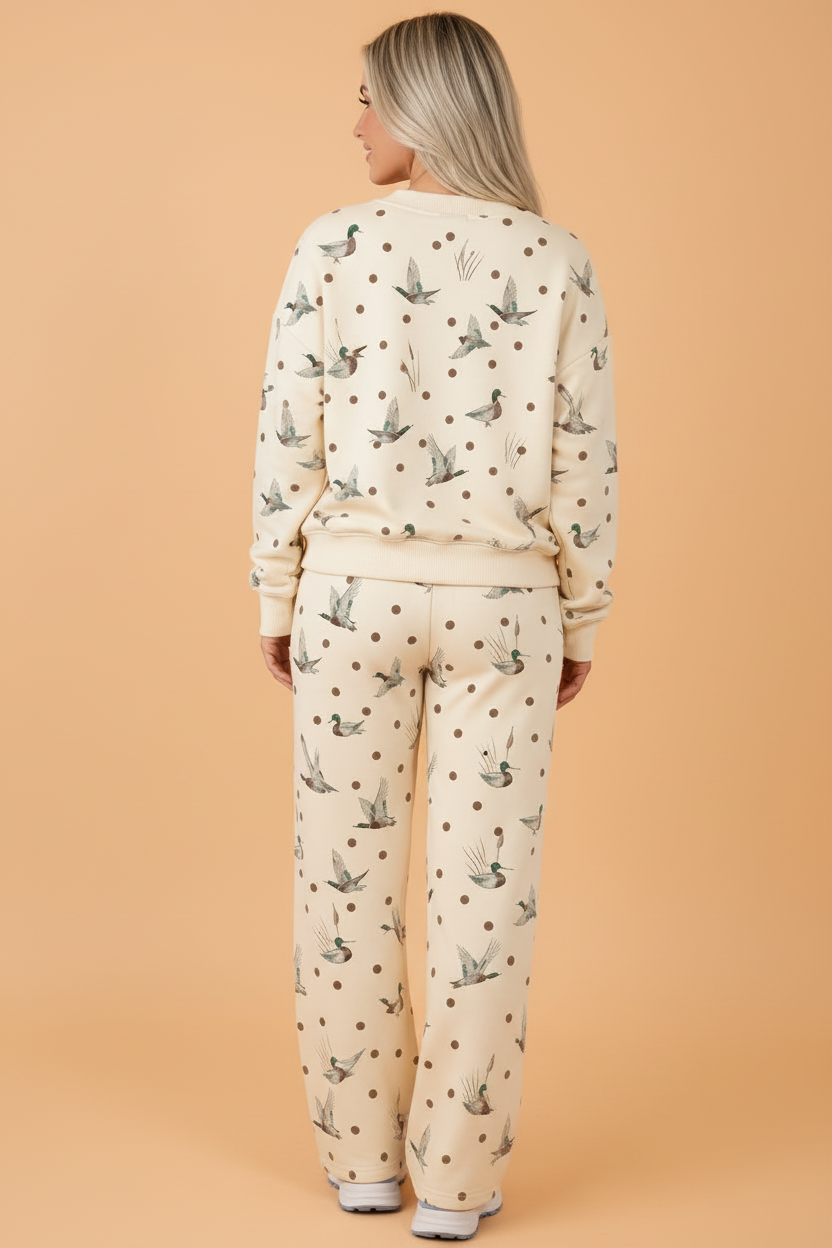 Mallard Polka Dot Sweatshirt & Pants Set