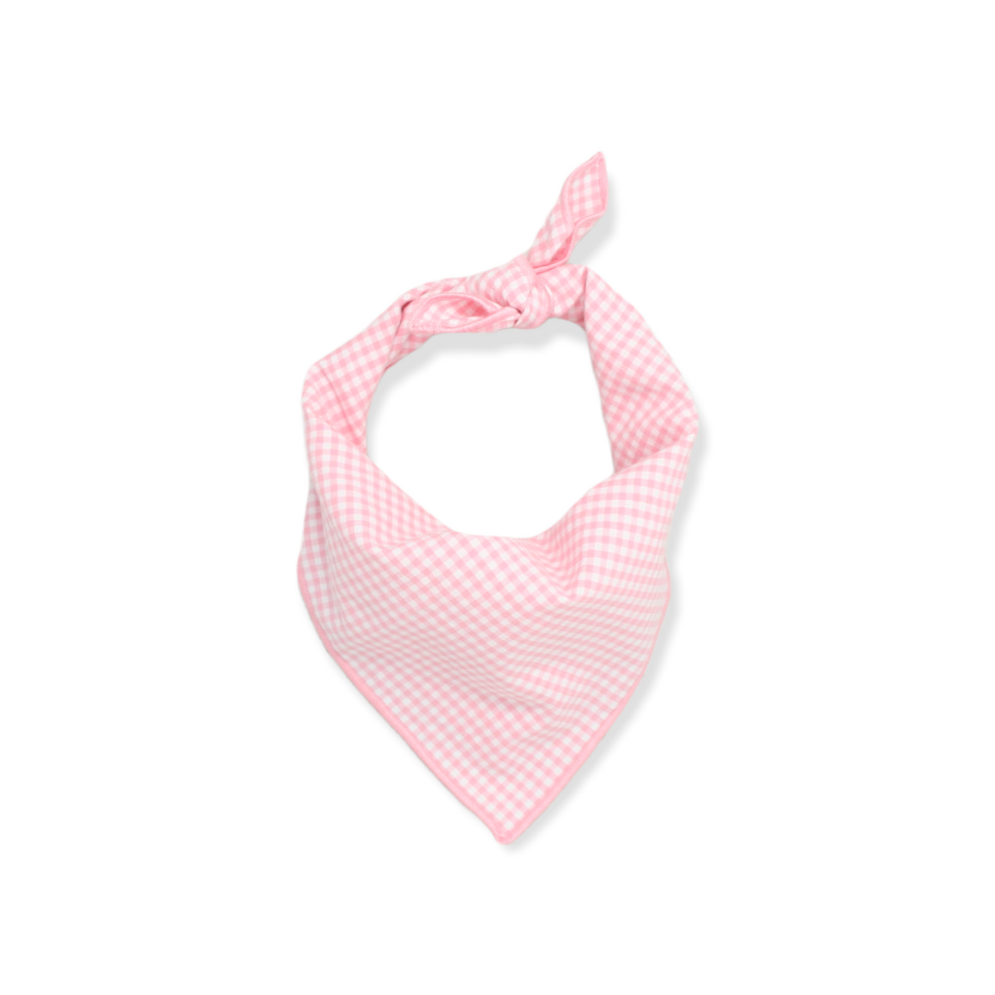 Pink Gingham Dog Bandana