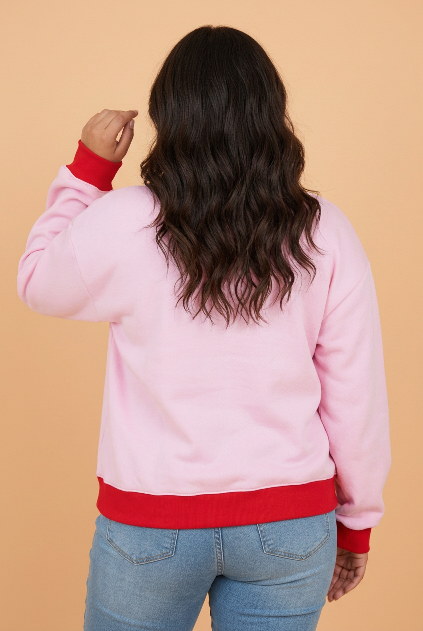 Plus Size MERRY/SPOOKY Polka Dot Letter Print Sweatshirt