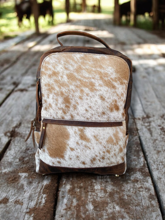 Cowhide Rustic Leather Backpack