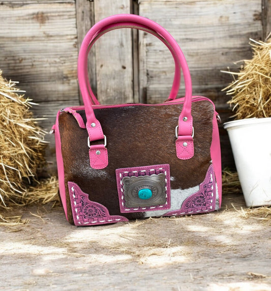 Pink Speedy Cowhide Conchos