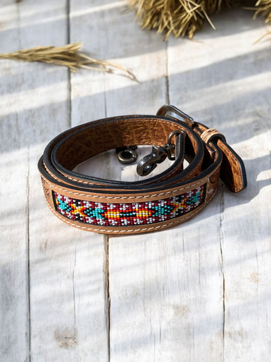 Beaded Western Strap - Aztec 1
