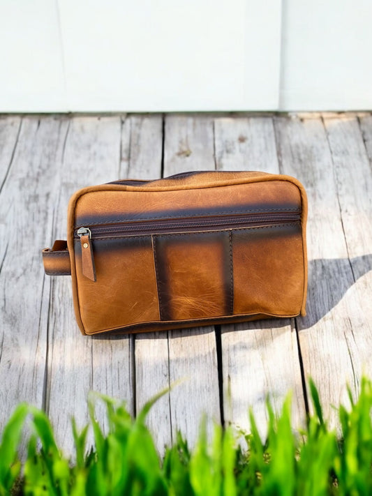 Genuine Leather Toiletry Bag