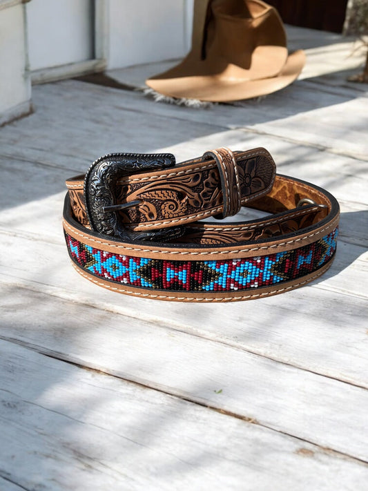 Beaded Western Strap - Turquoise 4
