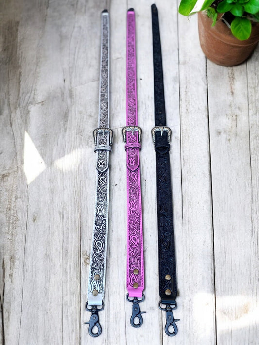 Tooled Leather Shoulder Straps
