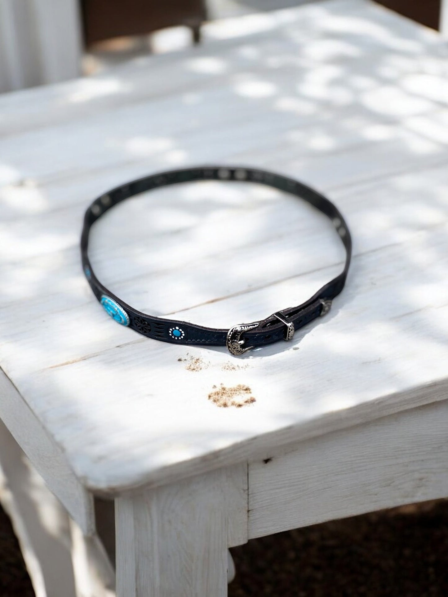 Western Hat Band Highland Turquoise Stone