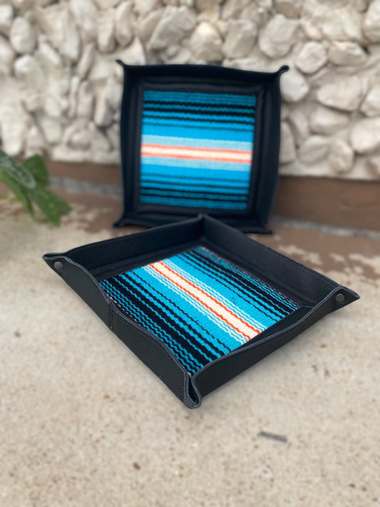 Saddle Fabric Leather Decorative Mini Leather Trays