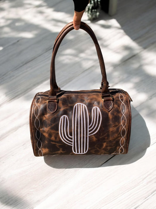 Cactus Vintage Leather Speedy Bag