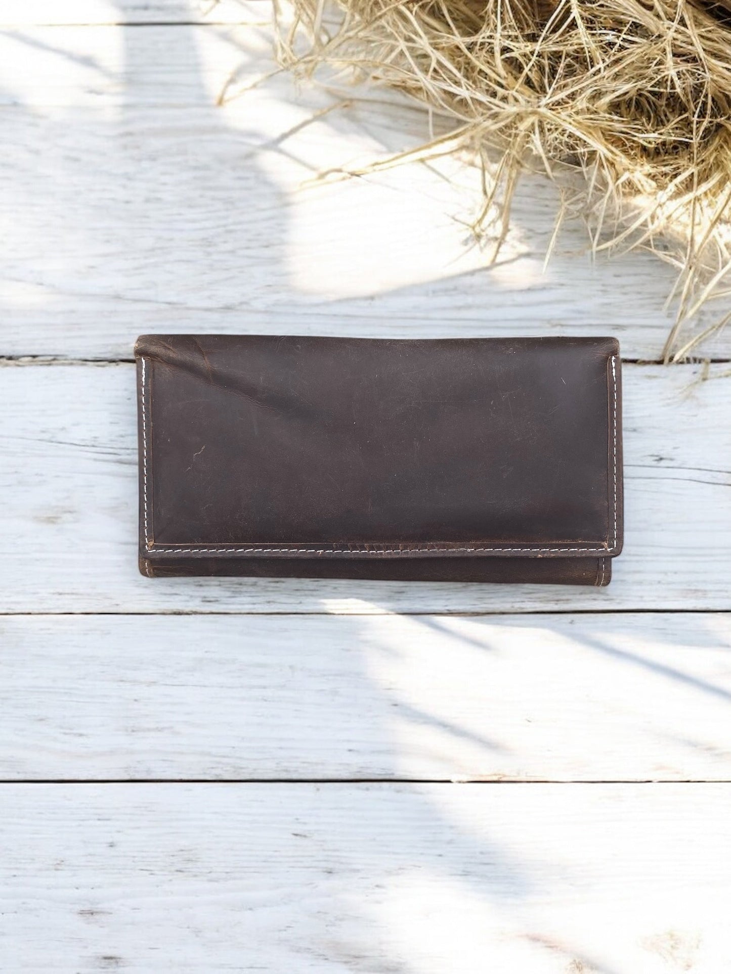 Plain Rustic Leather Wallet