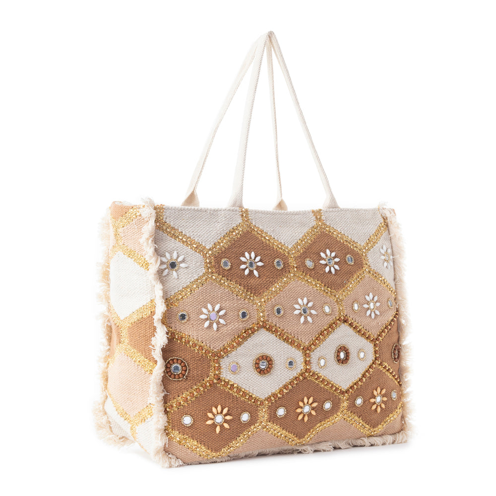 Sonoran Starlight Weekender Bag In Brown & White