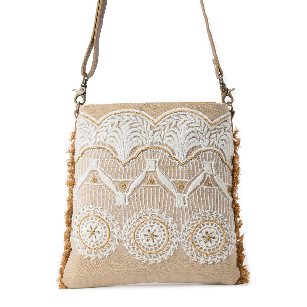 Prairie Lace Shoulder Bag in Cottage White