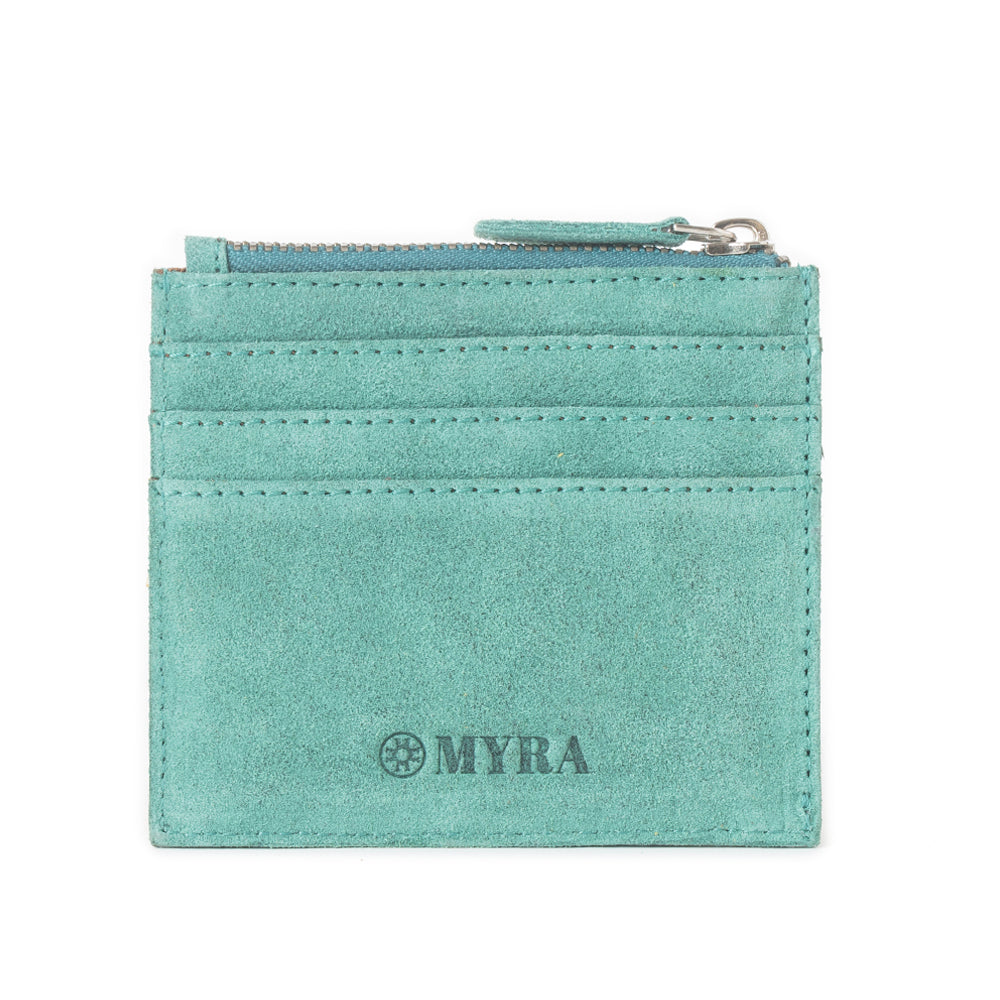 Cactus Sky Western Embroidered Credit Card Holder in Turquoise Haze