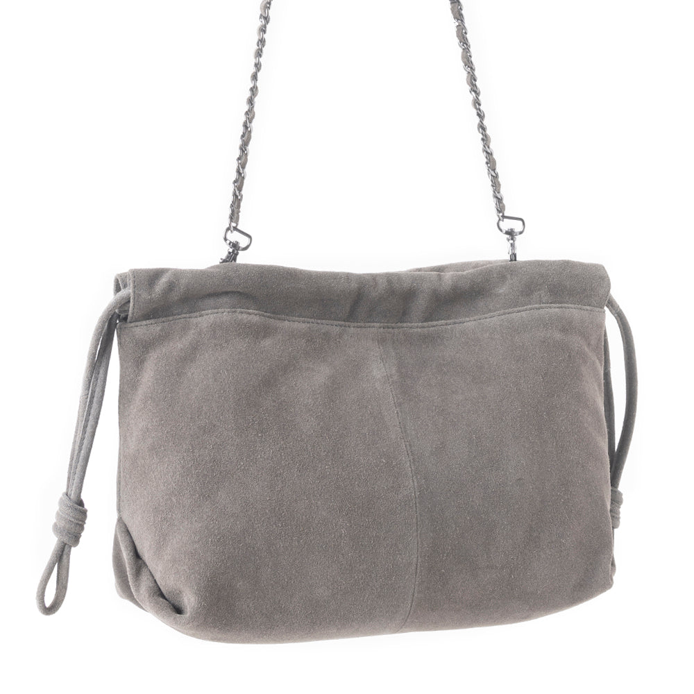 Wanderlust Suede Shoulder Bag in Moon Ash