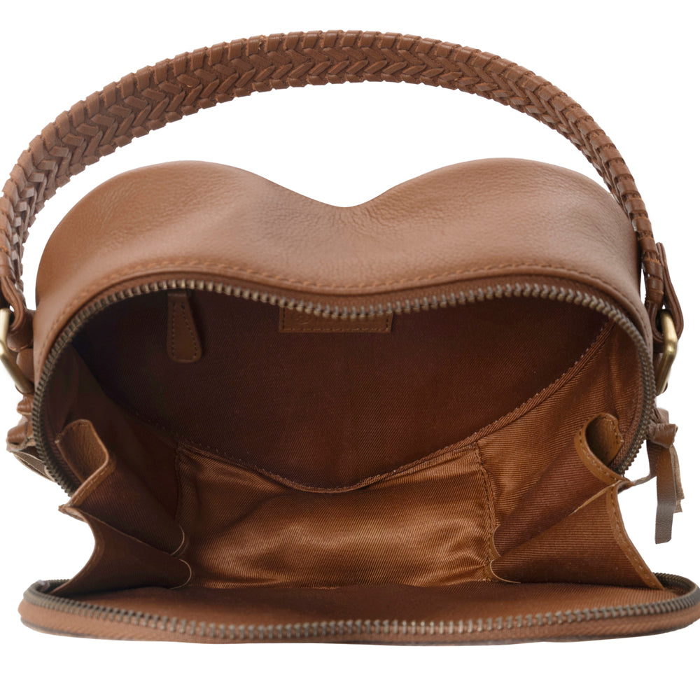 Myra Rodeo Romance Handtooled Leather Bag in Fawn Beige