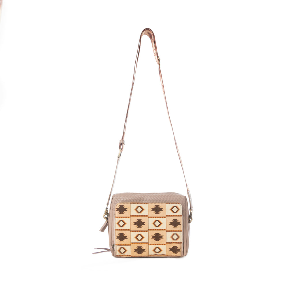 Myra Pueblo Sun Crossbody Bag in Honey Almond