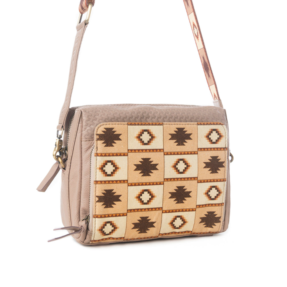 Myra Pueblo Sun Crossbody Bag in Honey Almond