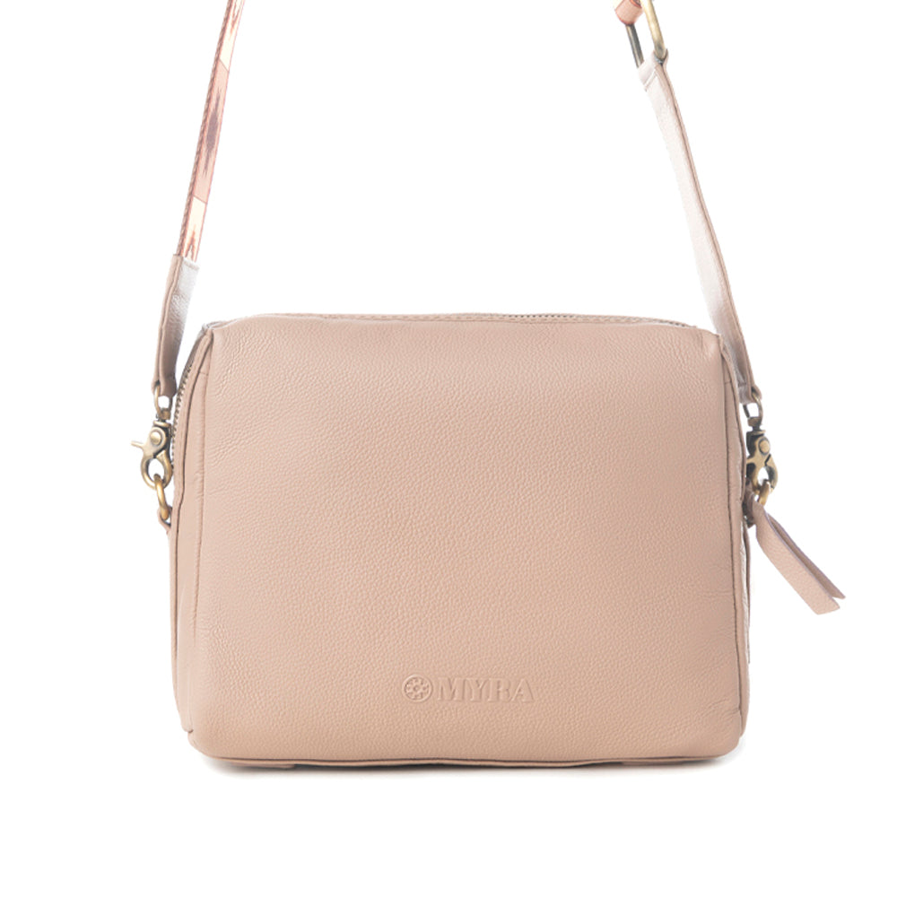 Myra Pueblo Sun Crossbody Bag in Honey Almond