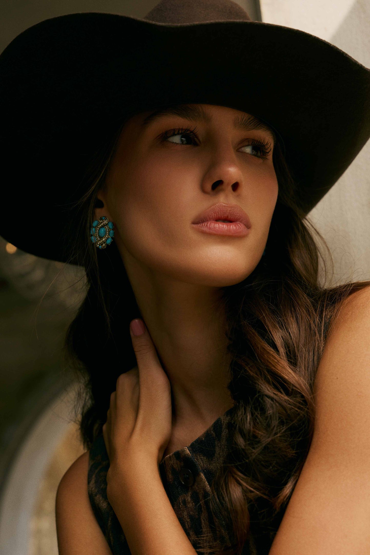 Myra Sage Wind Studs in Desert Turquoise