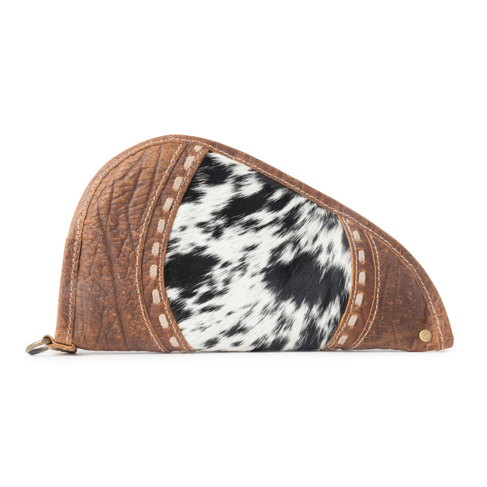 Rustlerâ€™s Range Hairon Leather Gun Case in Rustic Tan