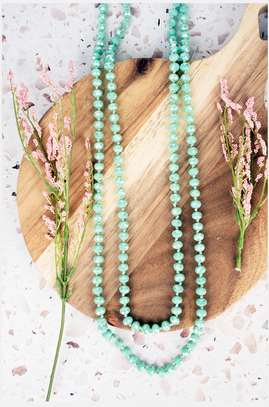 Light Turquoise Taryn Beaded Endless Necklace