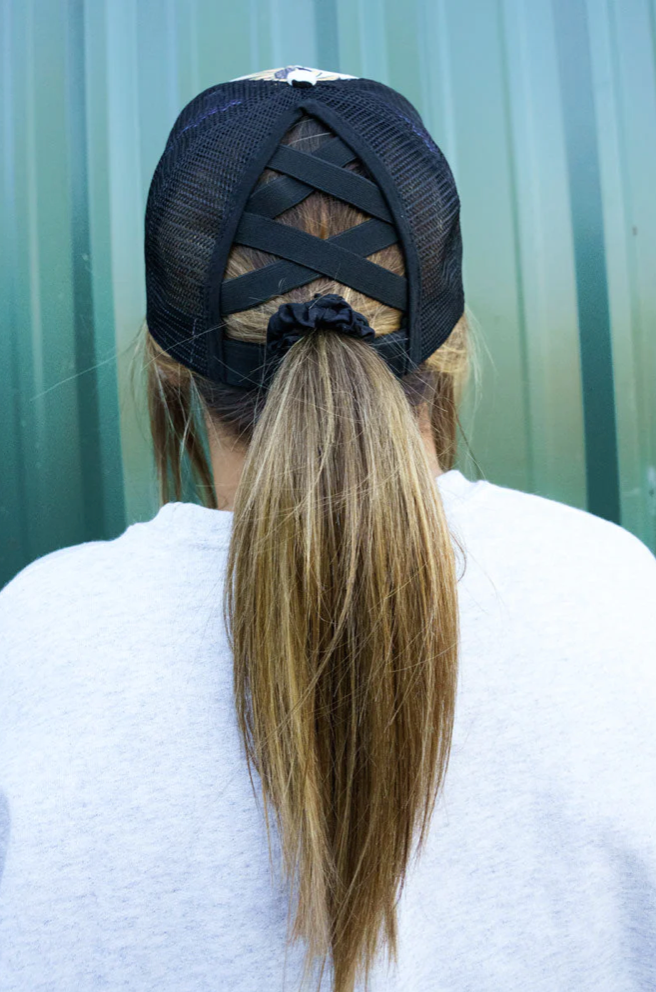 SUNFLOWER SUE MESH PONYTAIL CAP