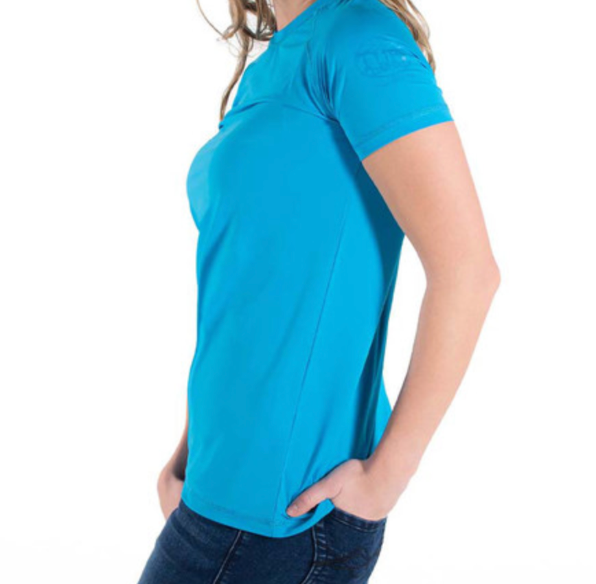 Breathe Instant Cooling UPF Short sleeve Raglan/Baseball Tee- Aqua