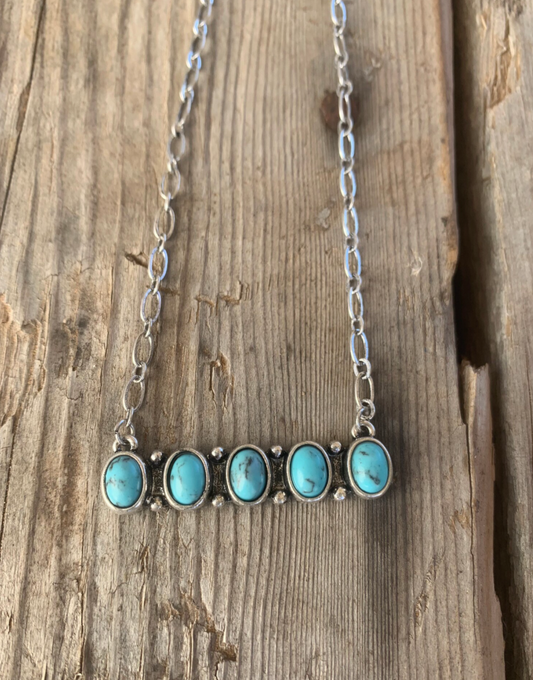 Turquoise Bar Necklace