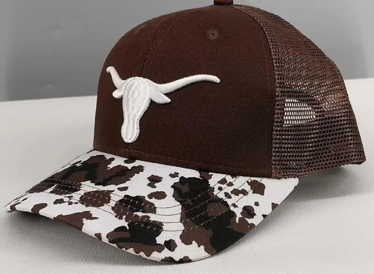 Cow Hide Long Horn Baseball Cap