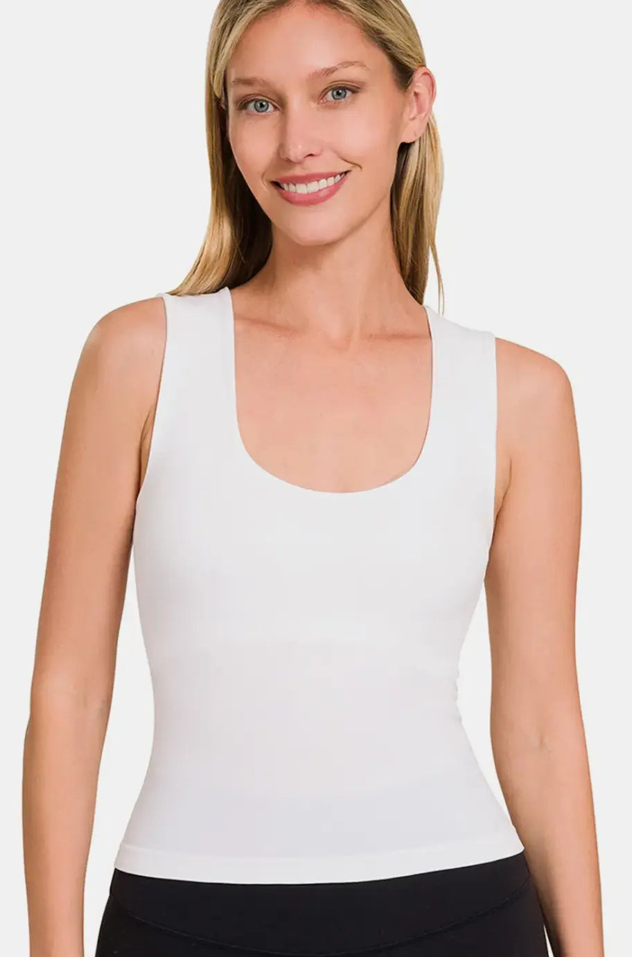 Cropped Lined Seamless Tank