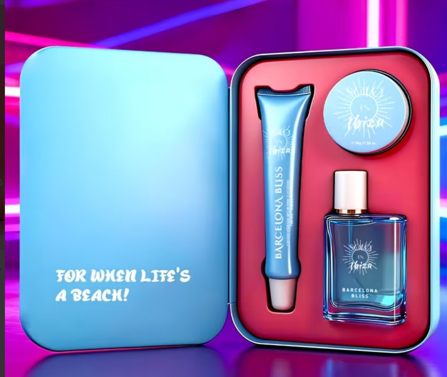 3 Piece Solo En Ibiza Travel Set in a cute box!!