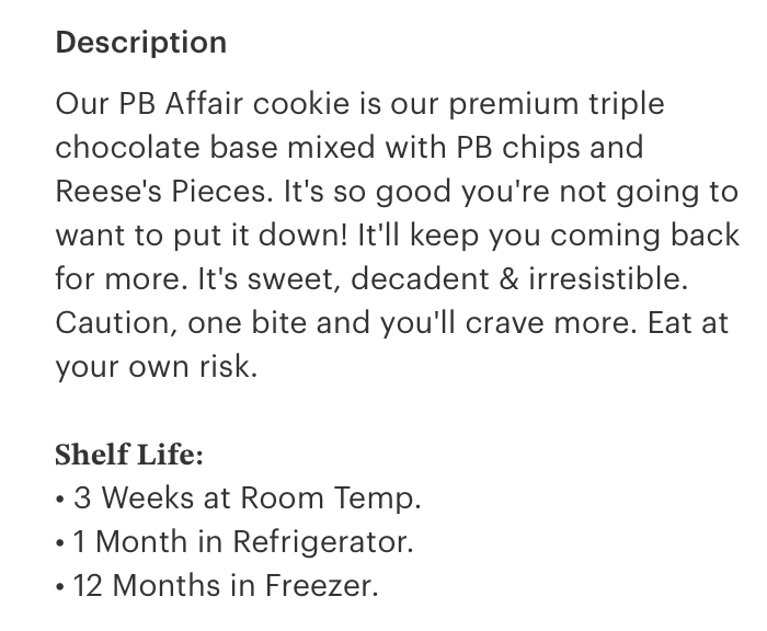 My Big Fat Cookie PB Affair