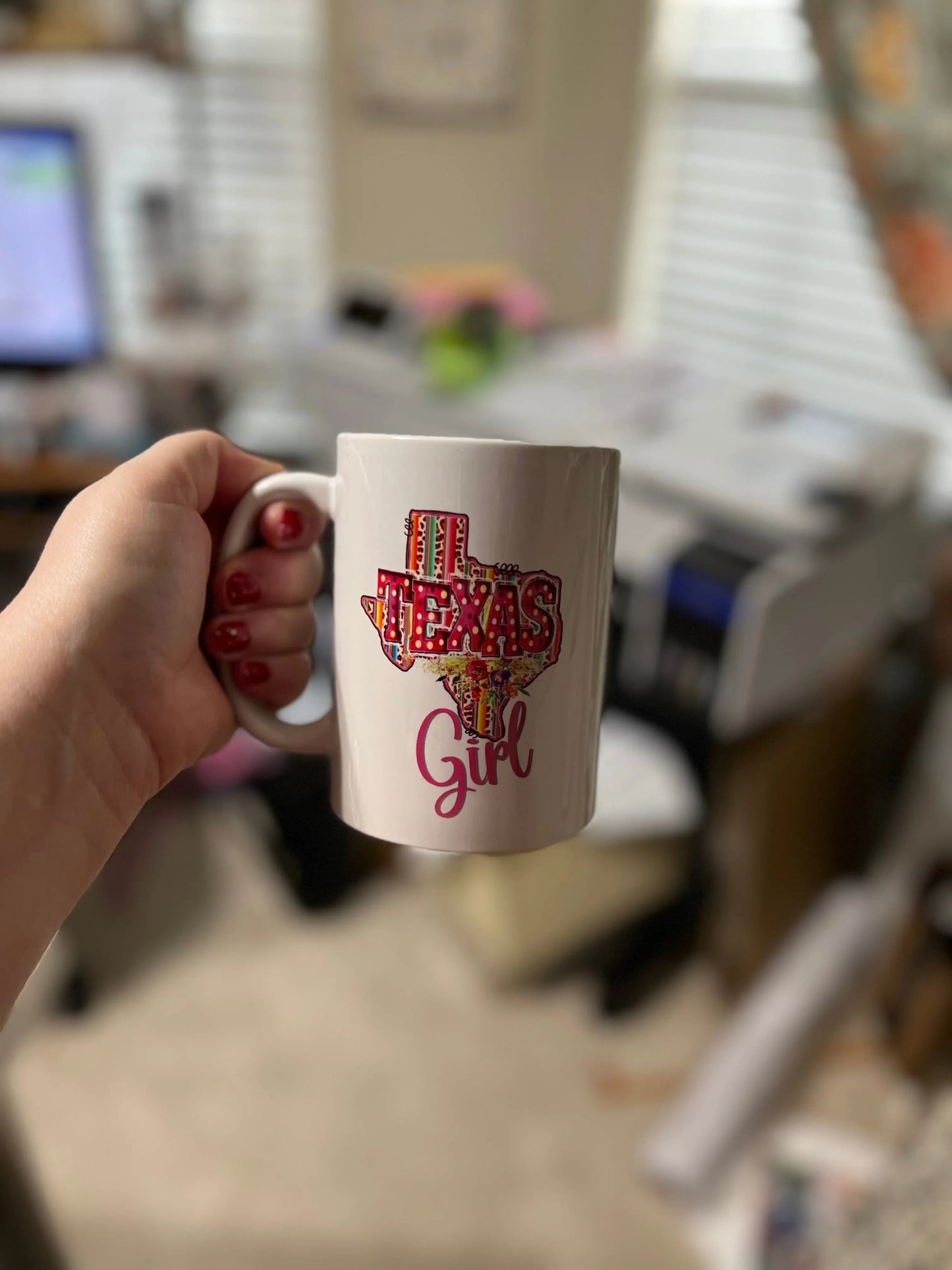 Texas Girl 15oz Coffee Mug Beautiful State of Texas BoHo