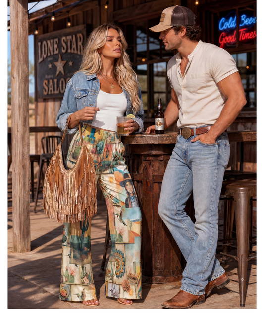 Baha Ranch Pictures of the Southwest High Waisted Wide Leg Pants