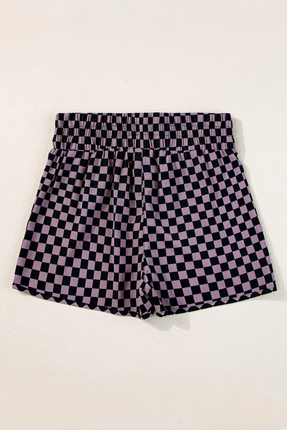 Leopard & Checker High Waist Athletic Shorts