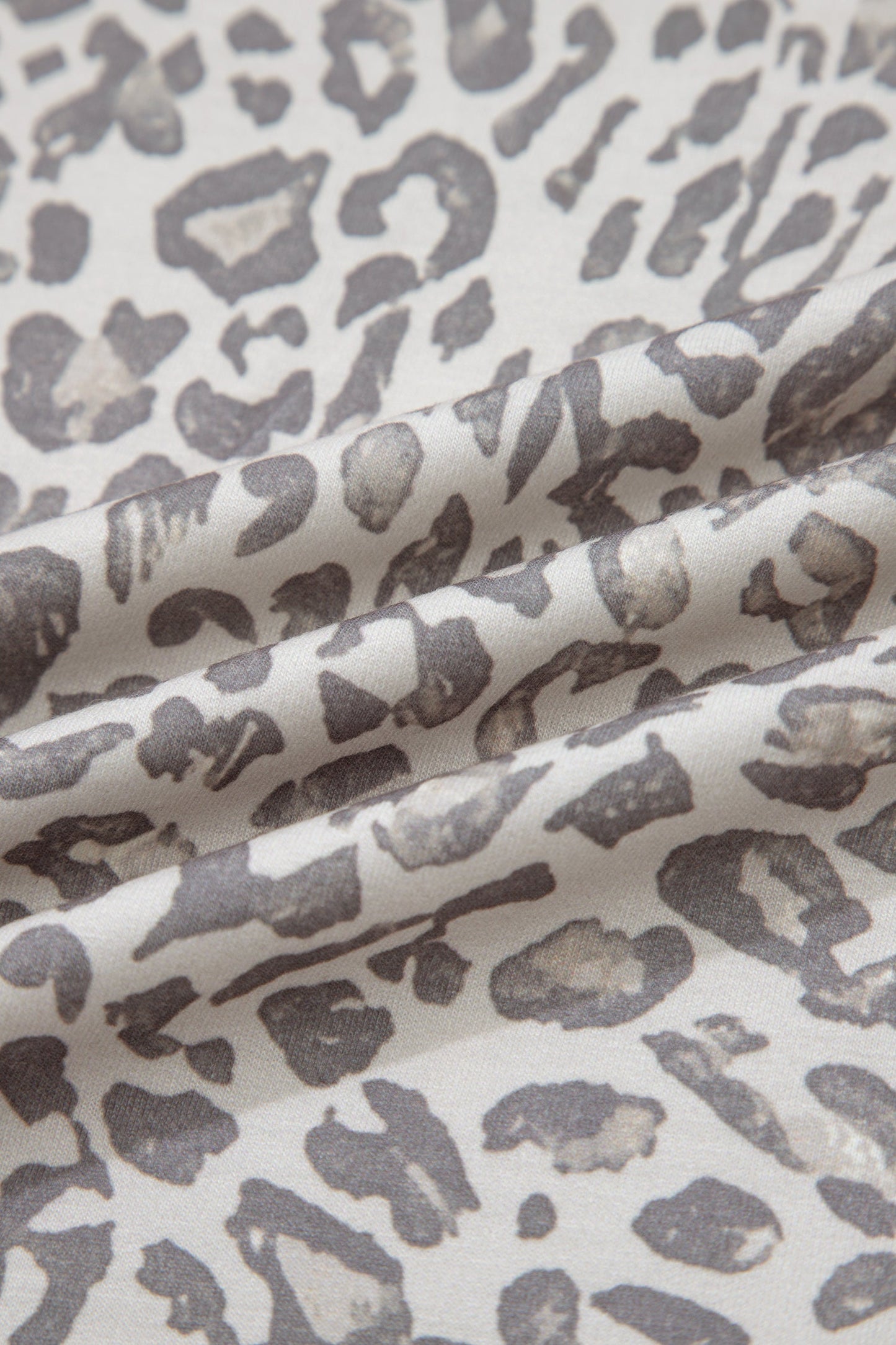 Leopard Patchwork Crew Neck Sweatshirt